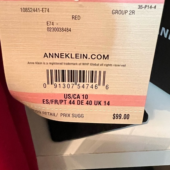 NWT Stunning Red Wrap Dress Anne Klein with Balloon Sleeve Sz10 - Picture 16 of 16